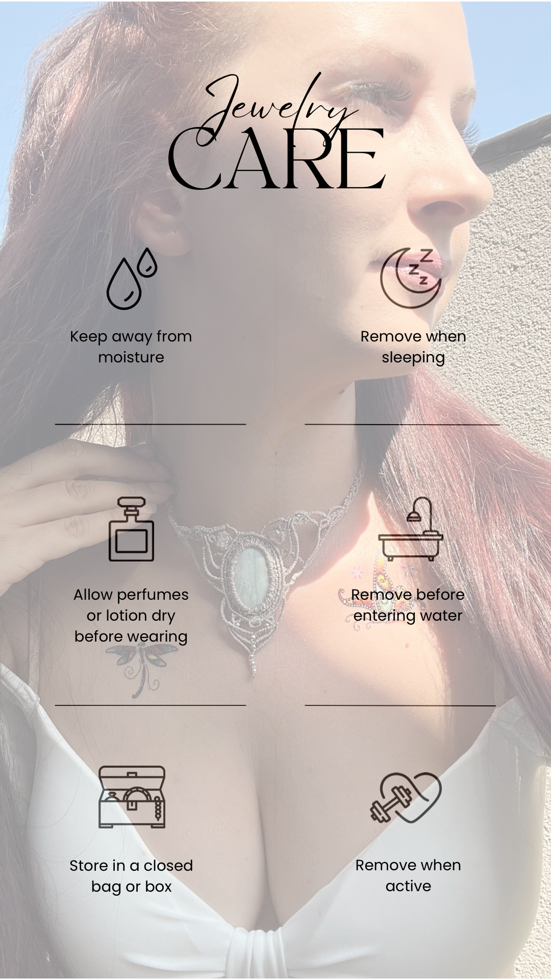 Návod na péči o šperky z micromacrame