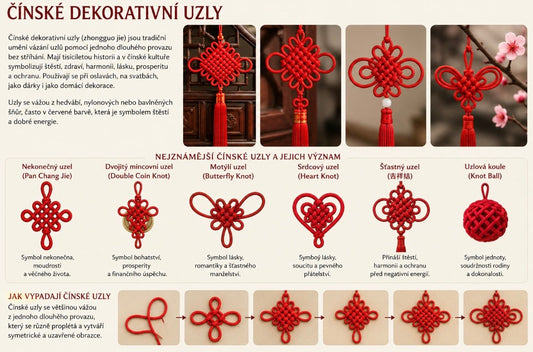 Čínské dekorativní uzly, jejich historie a rozdíl od Macramé