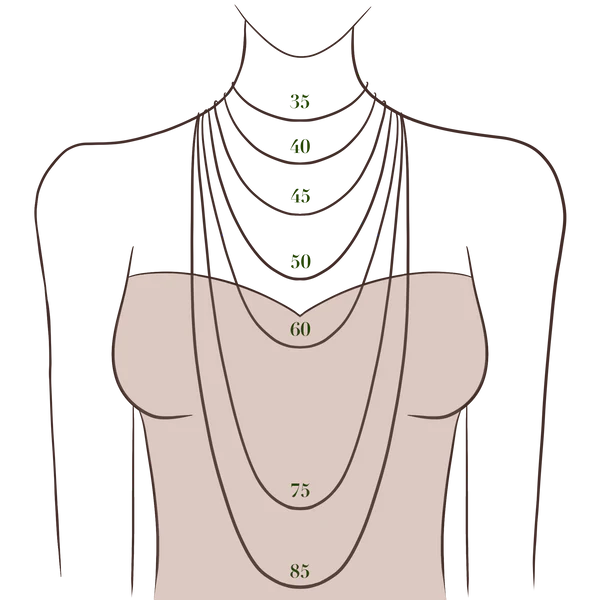 Průvodce velikostí náhrdelníků