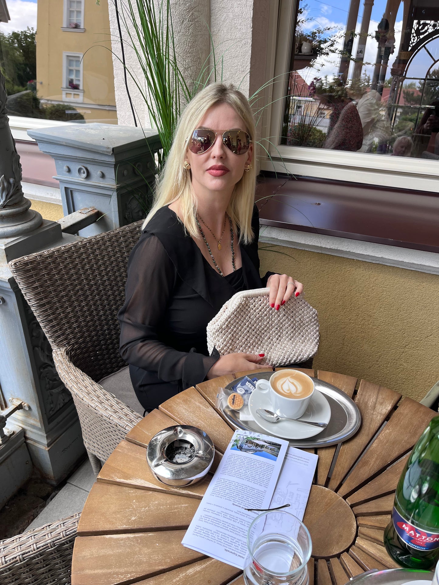 Makramee-Clutch Cream Elegance