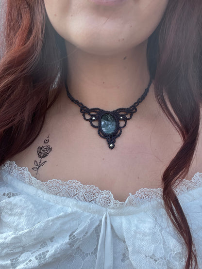 Náhrdelník “Etherea” s mechovým achátem