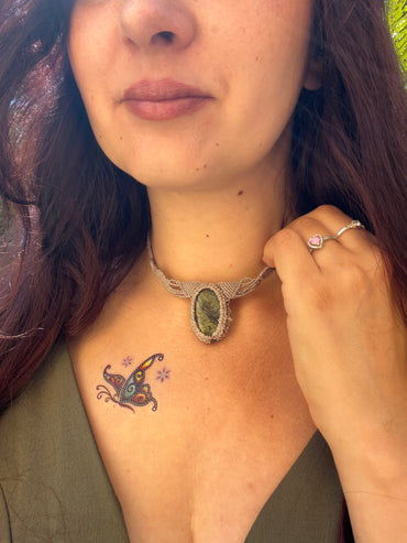 "Wings" necklace with Dragonstone